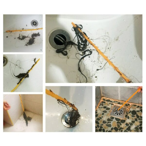 Sewer Cleaning Brush Home Bendable Sink Tub Toilet Dredge Pipe Snake Brush Tools Creative Bathroom Kitchen 5
