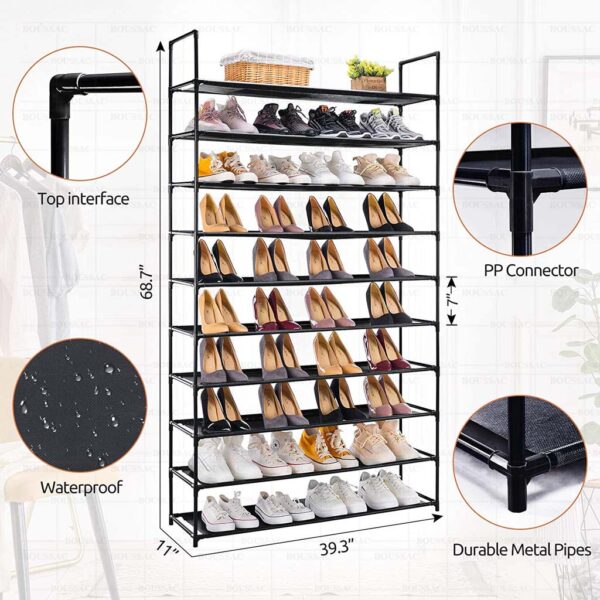 Simple Multilayer Shoe Rack Dustproof Waterproof Shoe Shelf Easy Assembled Space Saving Shoe Organizer Home Dorm 1