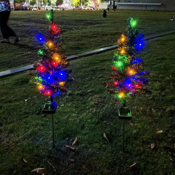 Solar Outdoor Xmas Decor Christmas Tree Candy Cane Led Lights Garden Courtyard Waterproof Lawn Lamp Festival 1