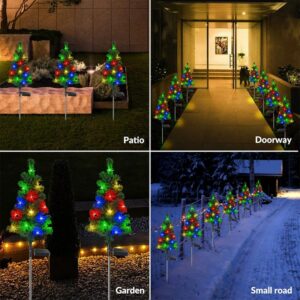 Solar Outdoor Xmas Decor Christmas Tree Candy Cane Led Lights Garden Courtyard Waterproof Lawn Lamp Festival 2