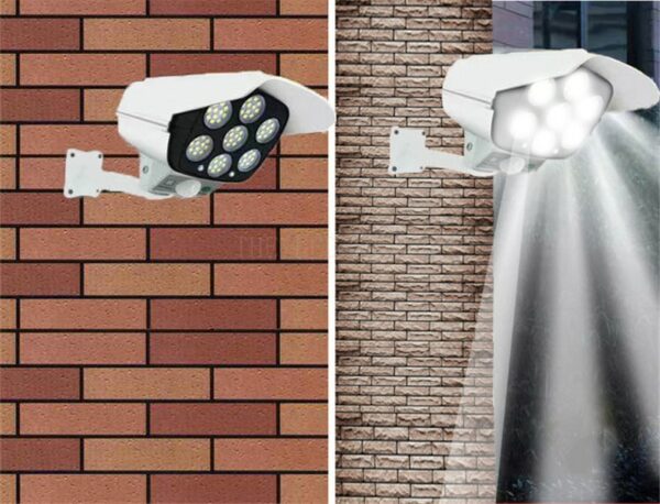 Solar Street Light Monitoring Lamp Fake Camera Body Induction Wall Lamp Outdoor Ip66 Waterproof Luses De 5