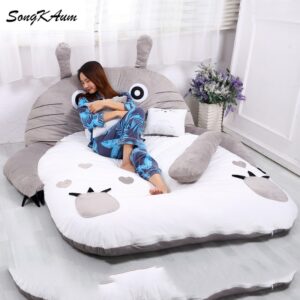 Songkaum Multi Function Cute Cartoon Lazy Mattresses Single Double Thicken Removable Washable Tatami Foldable Mattress