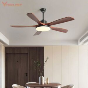 Strong Wind Ceiling Fan With Bright Led Light Fashion Wooden Ceiling Fan For Indoor Outdoor 1