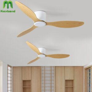Surface Mounted Ceiling Fan With Lamps For Low Building Remote Control Included Dc Motor With Reverse 1