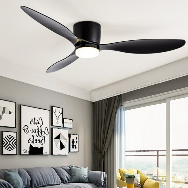 Surface Mounted Ceiling Fan With Lamps For Low Building Remote Control Included Dc Motor With Reverse 3