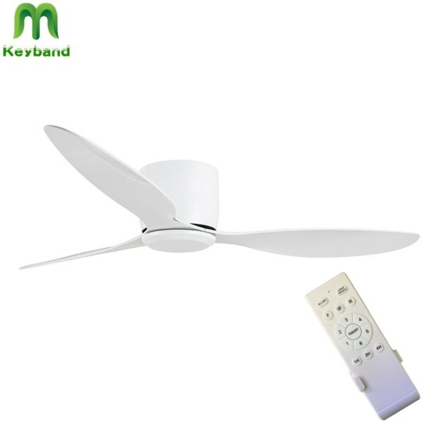 Surface Mounted Ceiling Fan With Lamps For Low Building Remote Control Included Dc Motor With Reverse