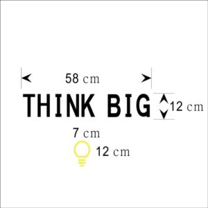 Think Big Decals Decor Diy Wall Sticker Decal Mural Home School Study Office Decoration 3