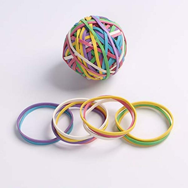 Tor Colorful Strong Elastic Rubber Band Loop 100g School Stationery Office Rubber Band Ball Super Stretch 4