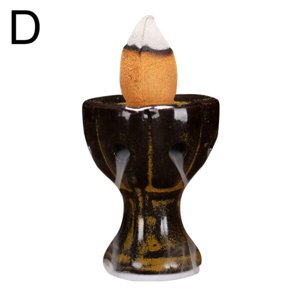 Waterfall Incense Burner Backflow Ceramic Incense Holder Incense Fountain Backflow Incense Cones For Home Decor Office 4