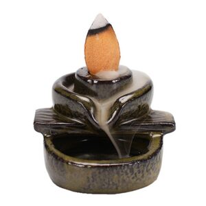 Waterfall Incense Burner Backflow Ceramic Incense Holder Incense Fountain Backflow Incense Cones For Home Decor Office 5