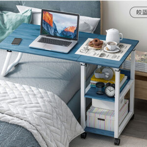 Wooden Stand Laptop Computer Desk Storage Bedroom Side Shelf Study Bed Tray Table Ergonomic Corner Escritorio 2